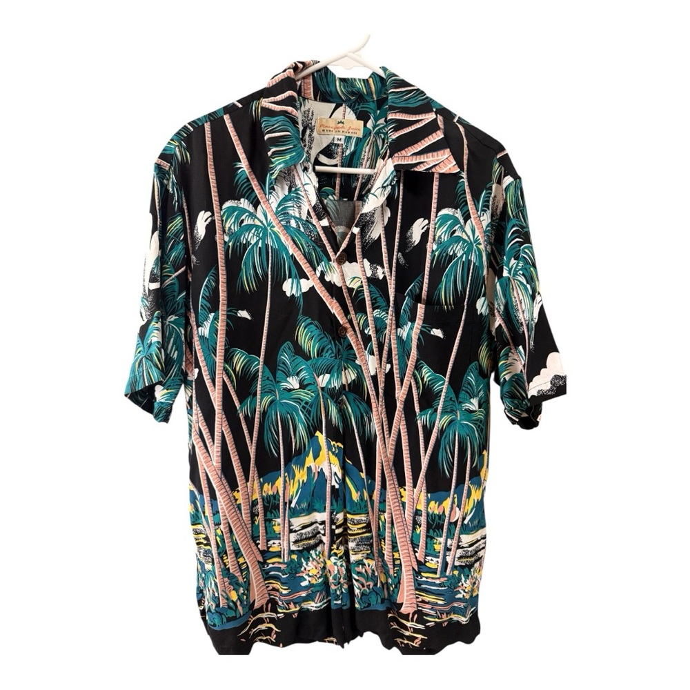 Vintage Pineapple Juice Tropical Print Men's Shirt - Picture 4 of 9